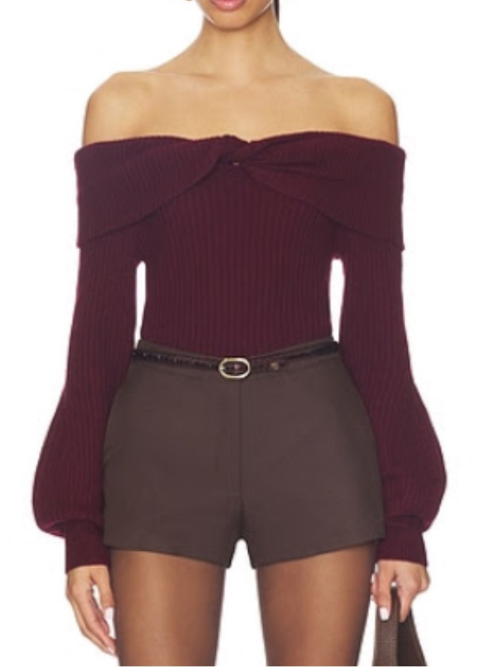 Off The Shoulder Burgundy sweater